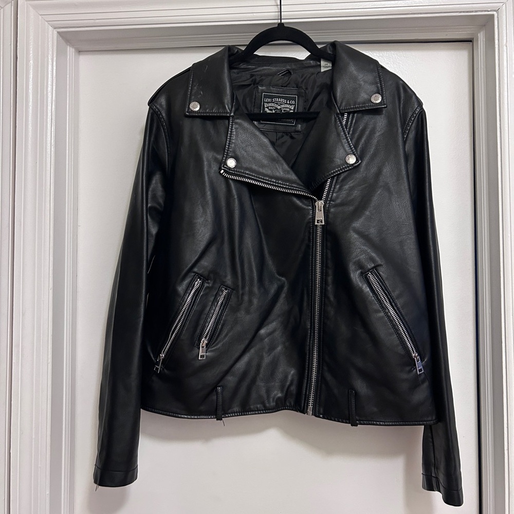 Plus size Levi’s faux leather moto jacket